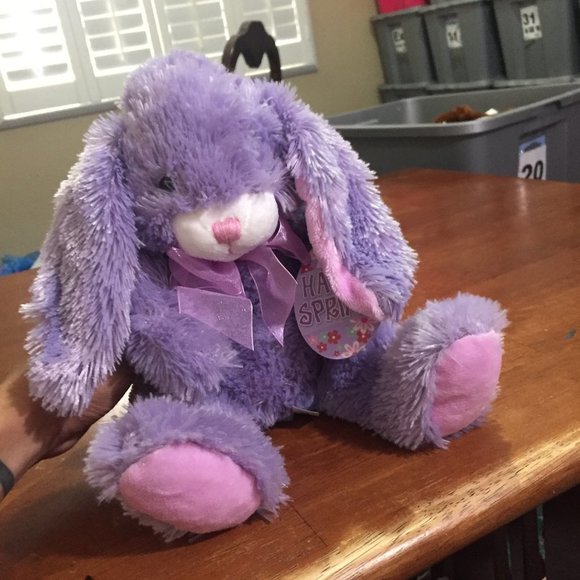 Purple Fuzzy Rabbit - Picture 1 of 9